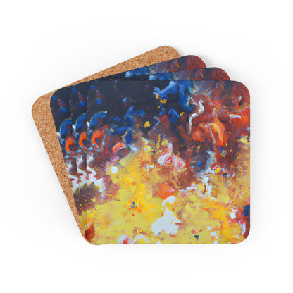 Neumannium Hexanate - Chemistry, Abstractly - Corkwood Coaster Set of 4