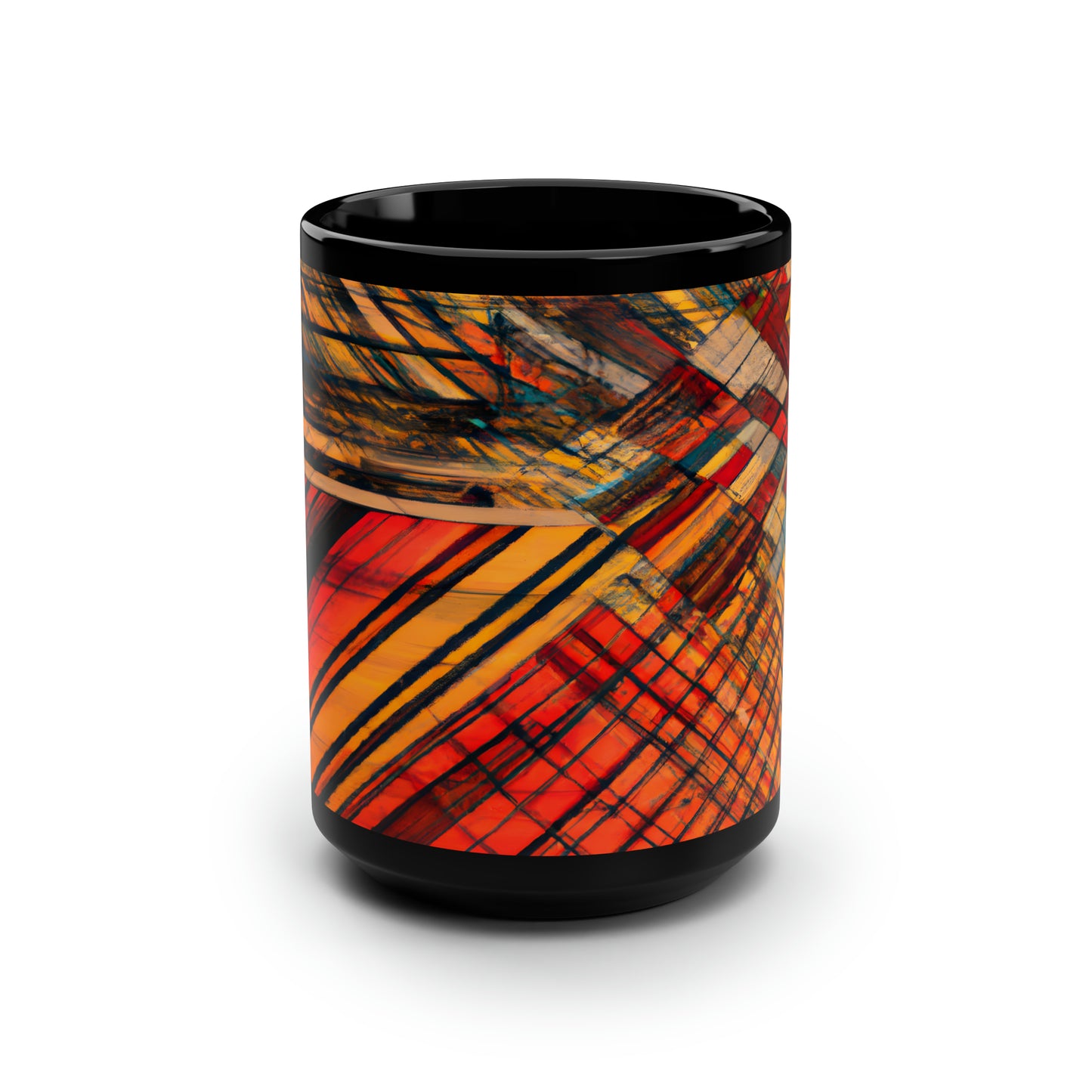 Milo Radcliffe - Strong Force, Abstractly - Black Ceramic Mug 15oz