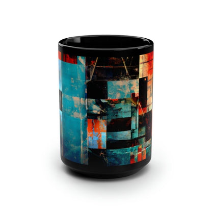 Harvey Sterling - Weak Force, Abstractly - Black Ceramic Mug 15oz