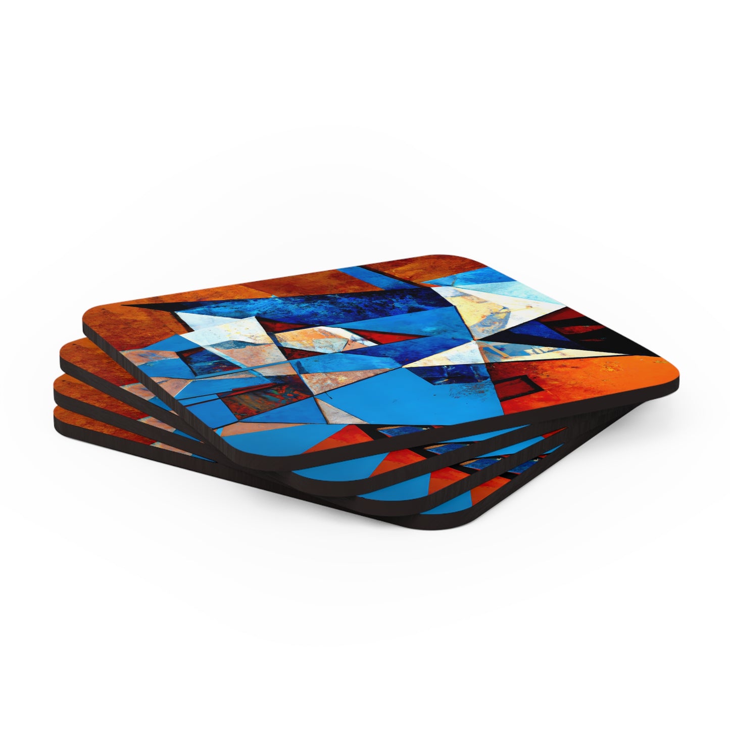 Bernard Fenton - Applied Force, Abstractly - Corkwood Coaster Set of 4