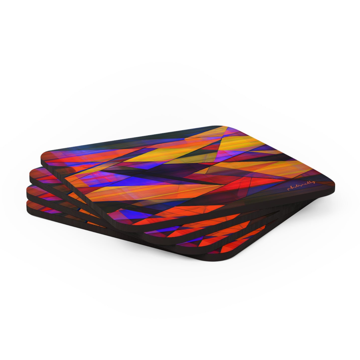 Eloise Franklin - Gravity Force, Abstractly - Corkwood Coaster Set of 4