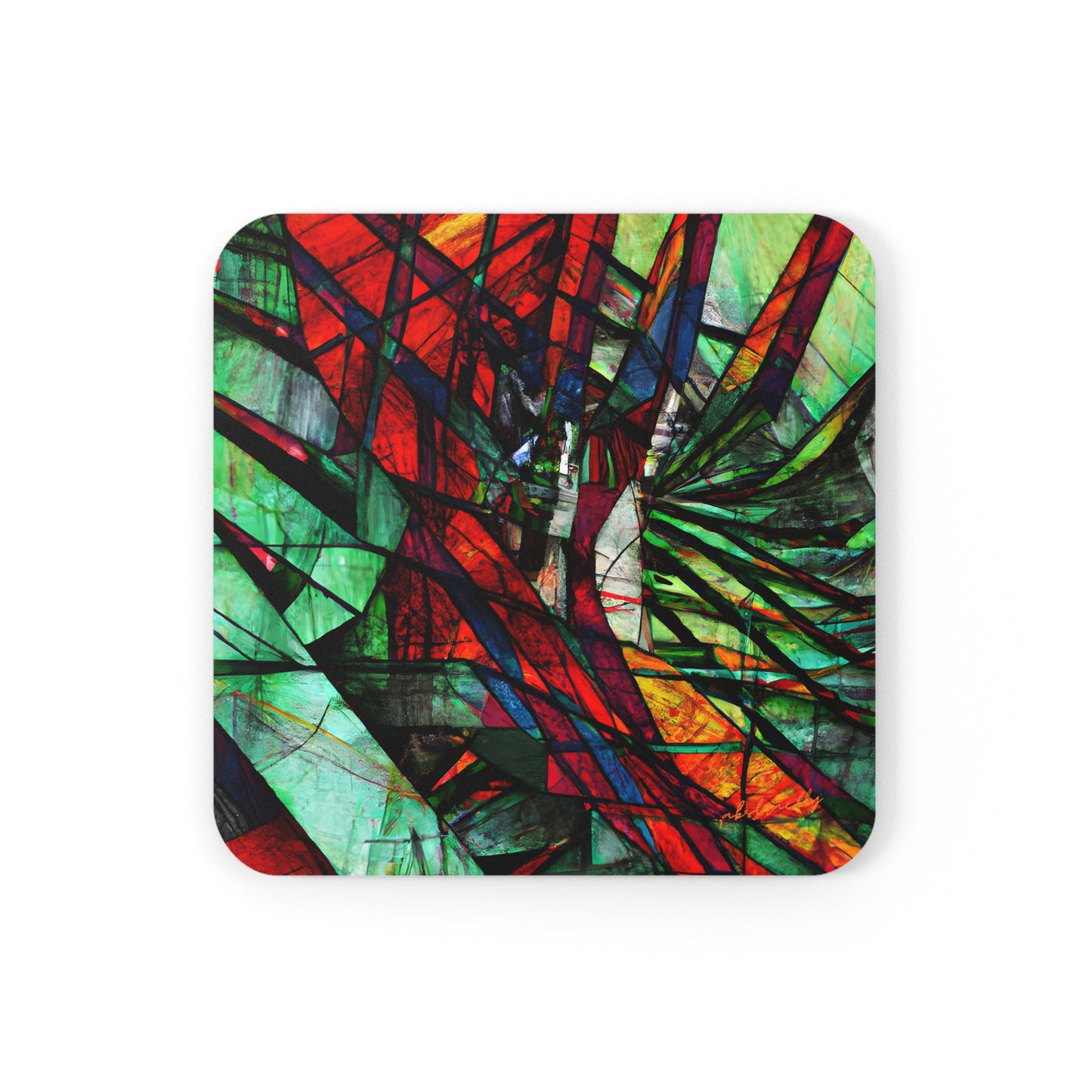 Nora Blythe - Gravity Force, Abstractly - Corkwood Coaster Set of 4