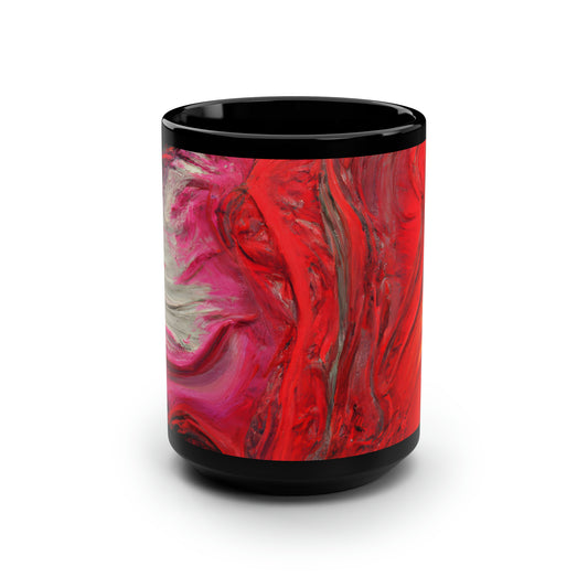 Luminous Neonite - Chemistry, Abstractly - Black Ceramic Mug 15oz