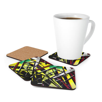 Audrey Rasmussen - Applied Force, Abstractly - Corkwood Coaster Set of 4