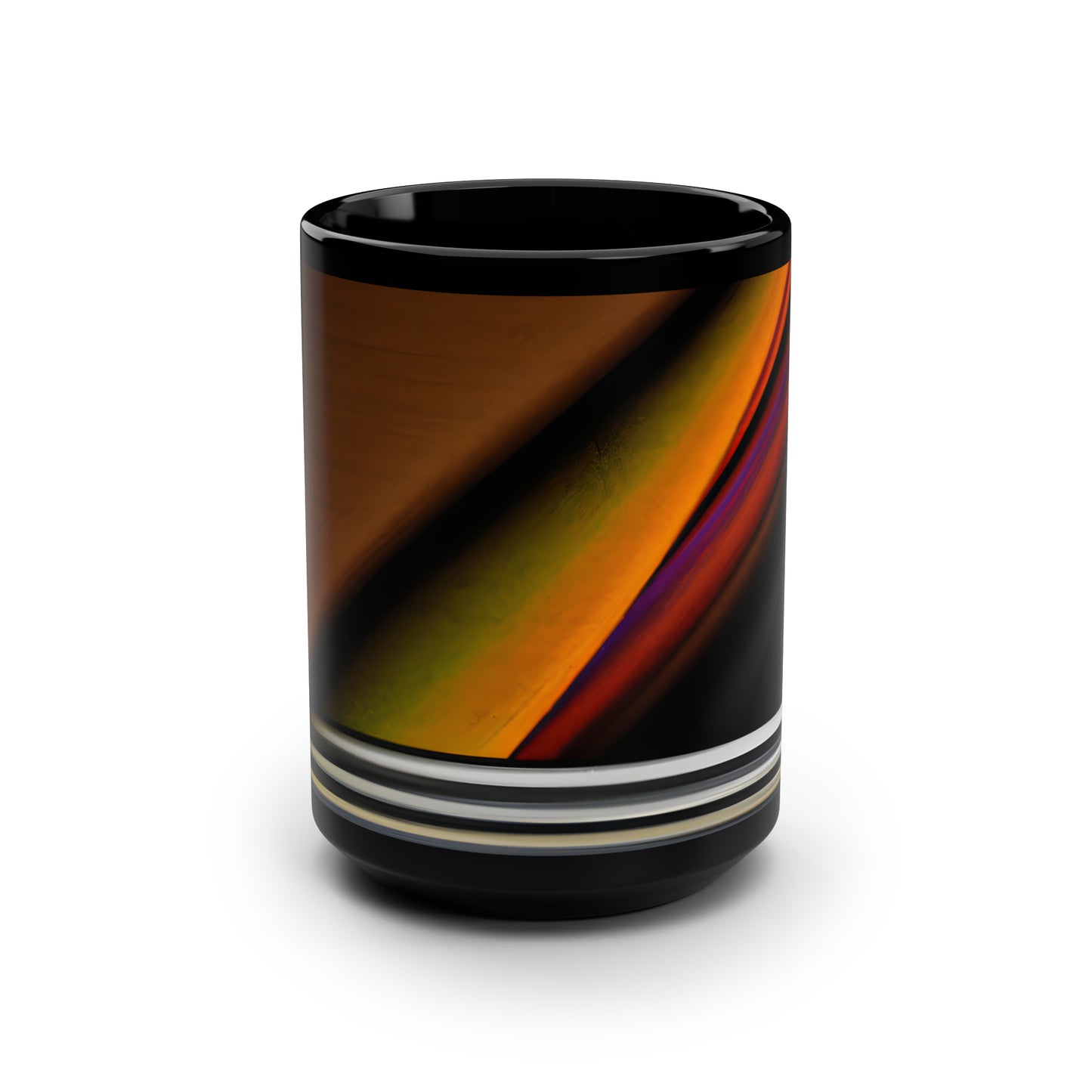 Rowan Abernathy - Spring Force, Abstractly - Black Ceramic Mug 15oz