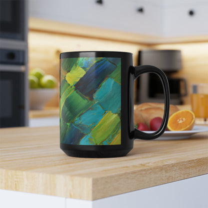 Zephyr Helium Hydride - Boron, Abstractly - Black Ceramic Mug 15oz