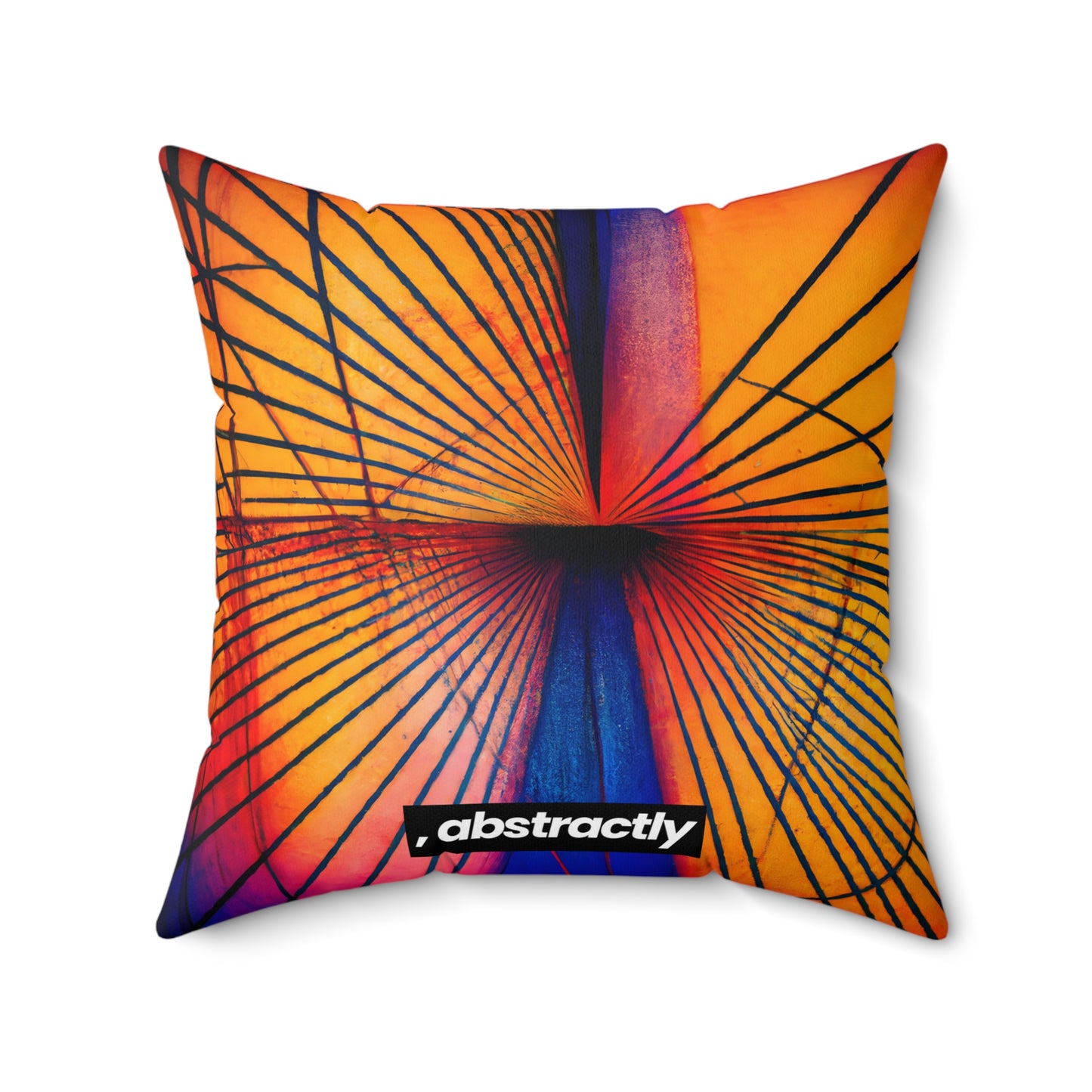 Richard Sterling - Magnetic Force, Abstractly - Faux Suede Throw Pillow