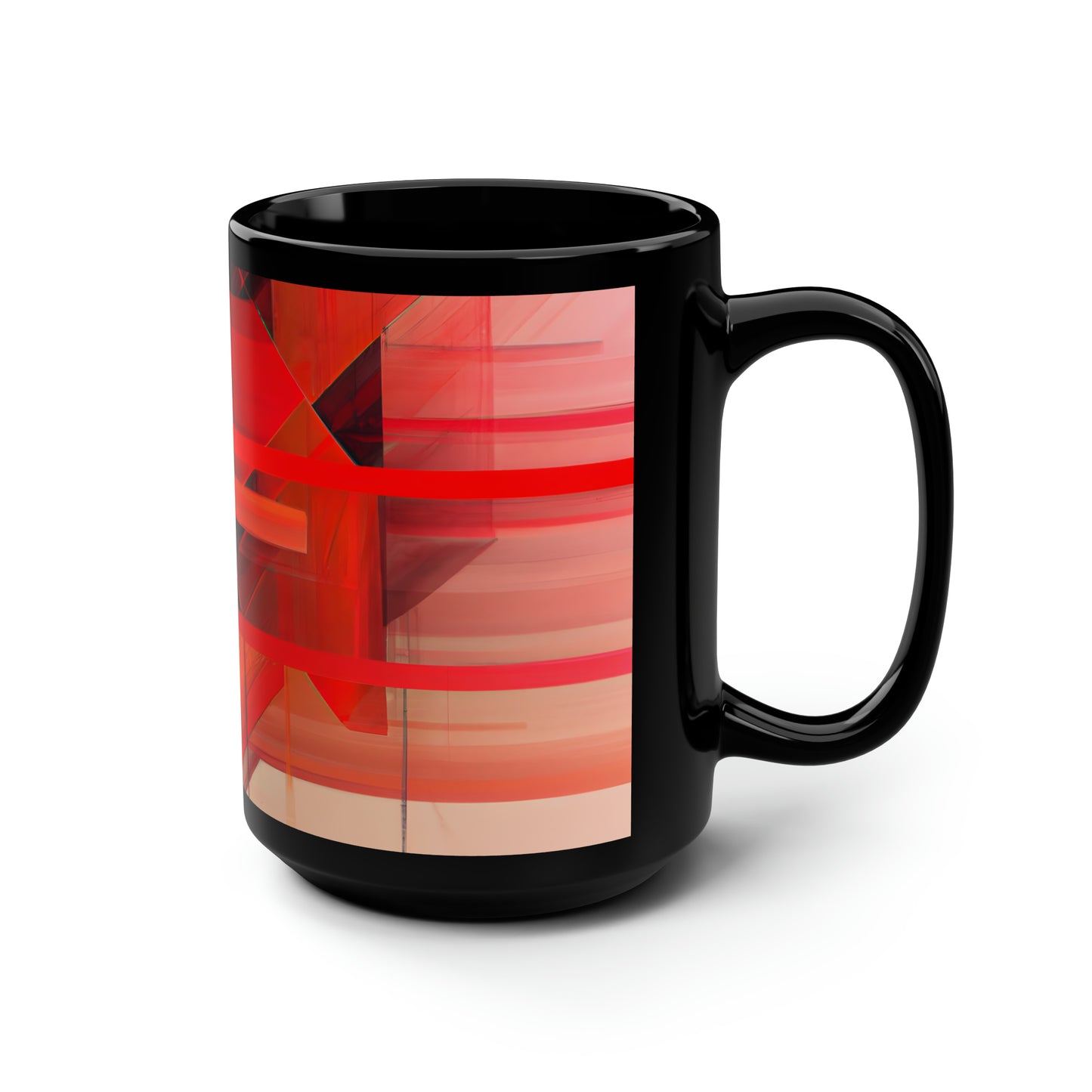 Elaine Stryker - Electric Force, Abstractly - Black Ceramic Mug 15oz