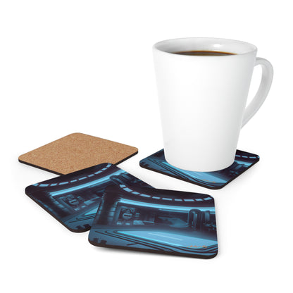 Blue Summit Financial - Interest, Abstractly - Corkwood Coaster Set of 4