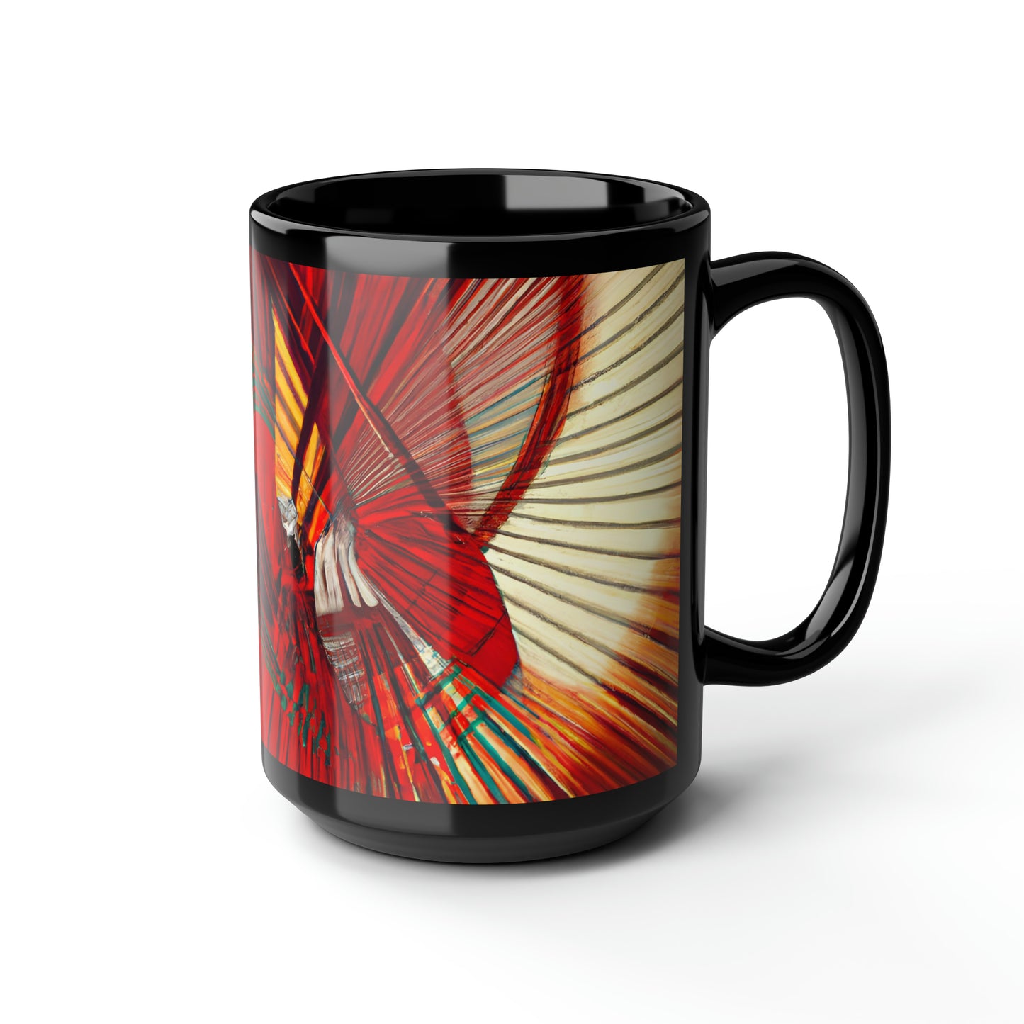 Margaret Rosenbaum - Spring Force, Abstractly - Black Ceramic Mug 15oz