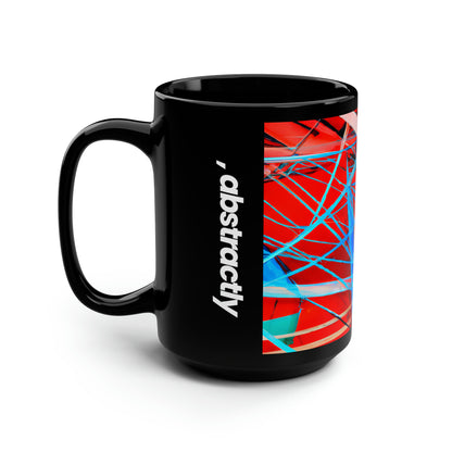 Darlene Roessler - Electric Force, Abstractly - Black Ceramic Mug 15oz