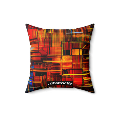 Charlotte Bingham - Electric Force, Abstractly - Faux Suede Throw Pillow