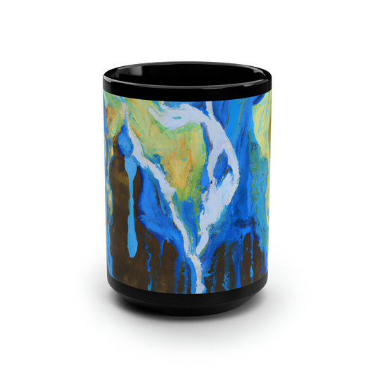 Beryllium Starfire - Chemistry, Abstractly - Black Ceramic Mug 15oz