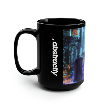 Crescent Capital - Capital, Abstractly - Black Ceramic Mug 15oz