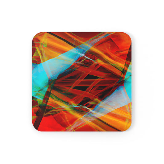 Clara Beckett - Electromagnetic Force, Abstractly - Corkwood Coaster Set of 4