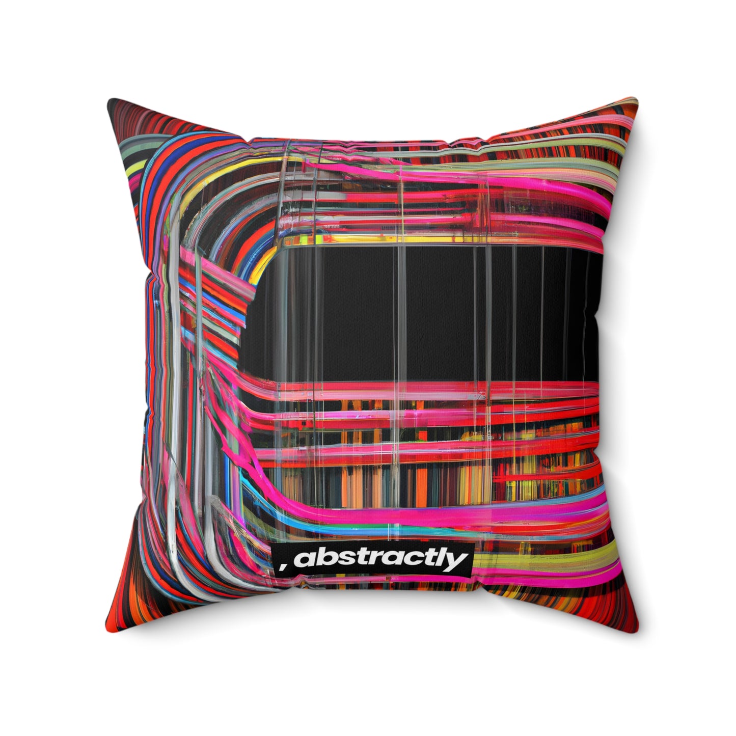 Harold Richards - Electromagnetic Force, Abstractly - Faux Suede Throw Pillow