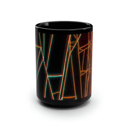 Alec Richardson - Tension Force, Abstractly - Black Ceramic Mug 15oz