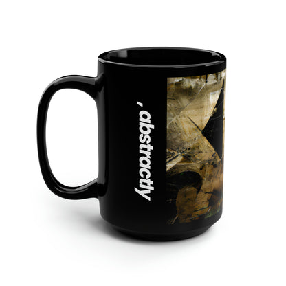 Amelia Barrington - Applied Force, Abstractly - Black Ceramic Mug 15oz