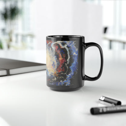 Quantum Fluxite - Chemistry, Abstractly - Black Ceramic Mug 15oz