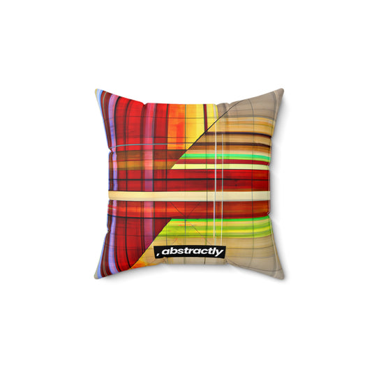 Evelyn Broadmore - Friction Force, Abstractly - Faux Suede Throw Pillow