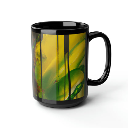 Quantum Aurelia Stone - Oxygen, Abstractly - Black Ceramic Mug 15oz