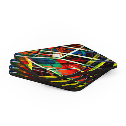 Philip Marconi - Tension Force, Abstractly - Corkwood Coaster Set of 4