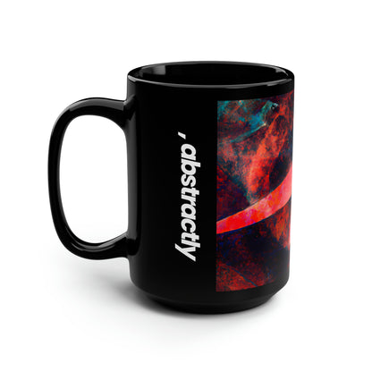 Albert Delgado - Electromagnetic Force, Abstractly - Black Ceramic Mug 15oz