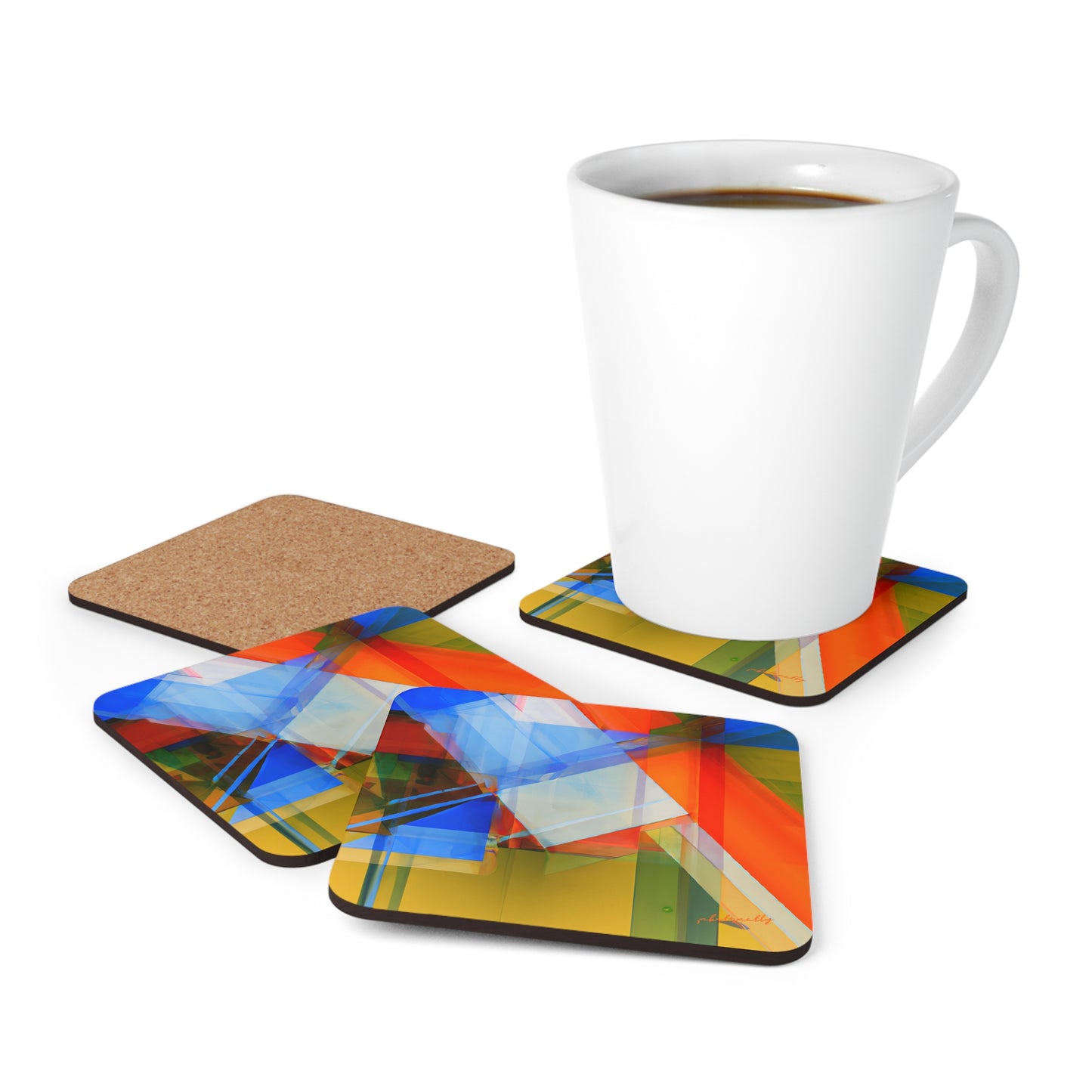 Charles Hargrove - Normal Force, Abstractly - Corkwood Coaster Set of 4