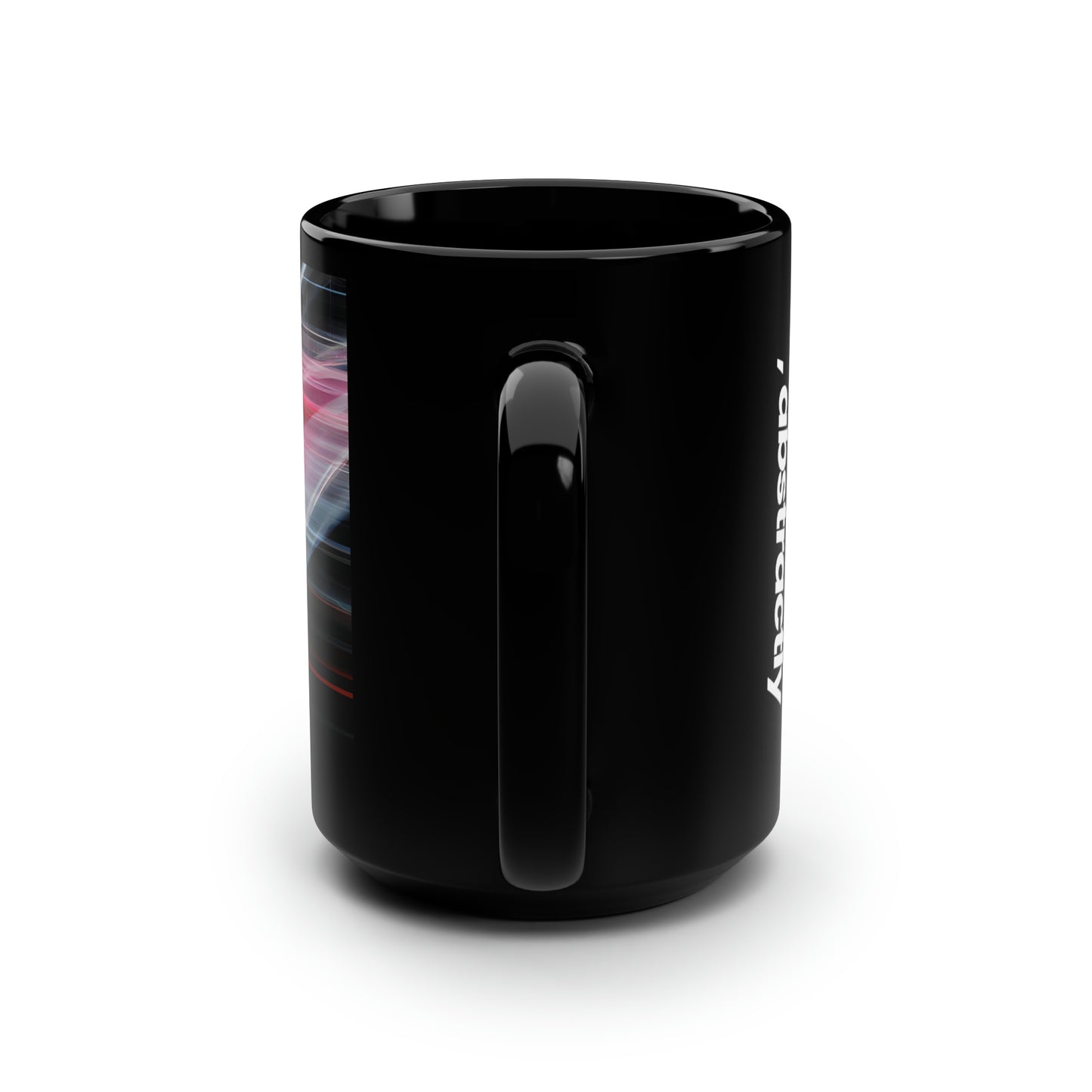 Oliver Schrodinger - Weak Force, Abstractly - Black Ceramic Mug 15oz