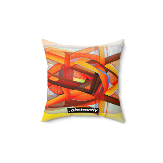 Dorian Stansfield - Magnetic Force, Abstractly - Faux Suede Throw Pillow