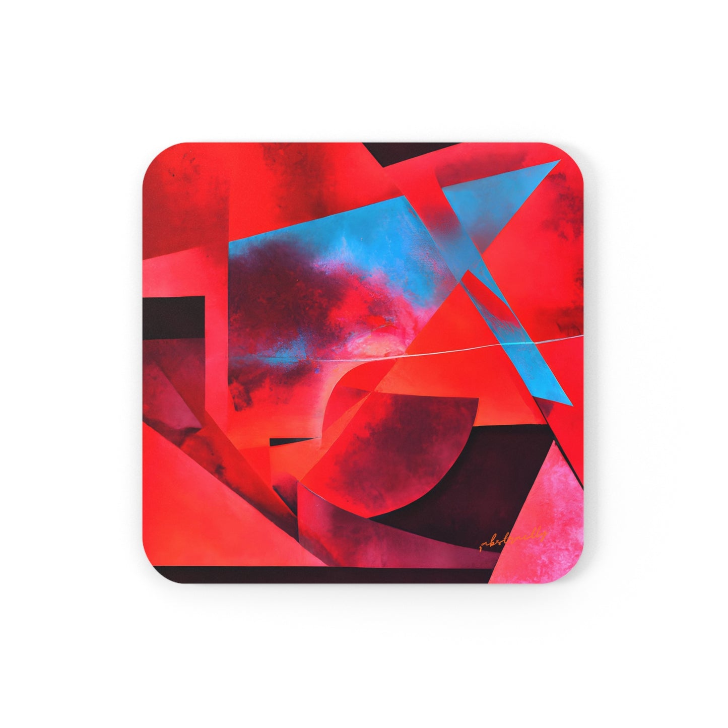 Alicia Rossman - Weak Force, Abstractly - Corkwood Coaster Set of 4