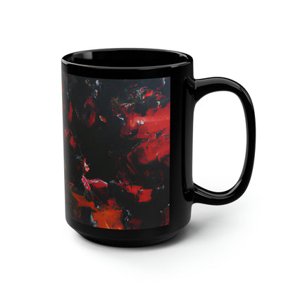 Frostivium Crystalloid - Chemistry, Abstractly - Black Ceramic Mug 15oz