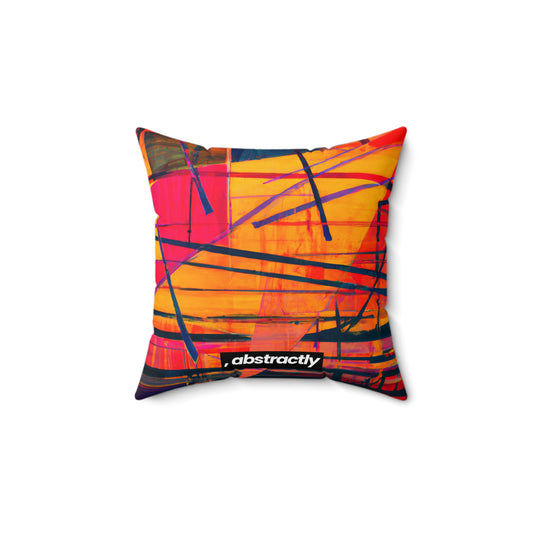 Alice Feldman - Electric Force, Abstractly - Faux Suede Throw Pillow