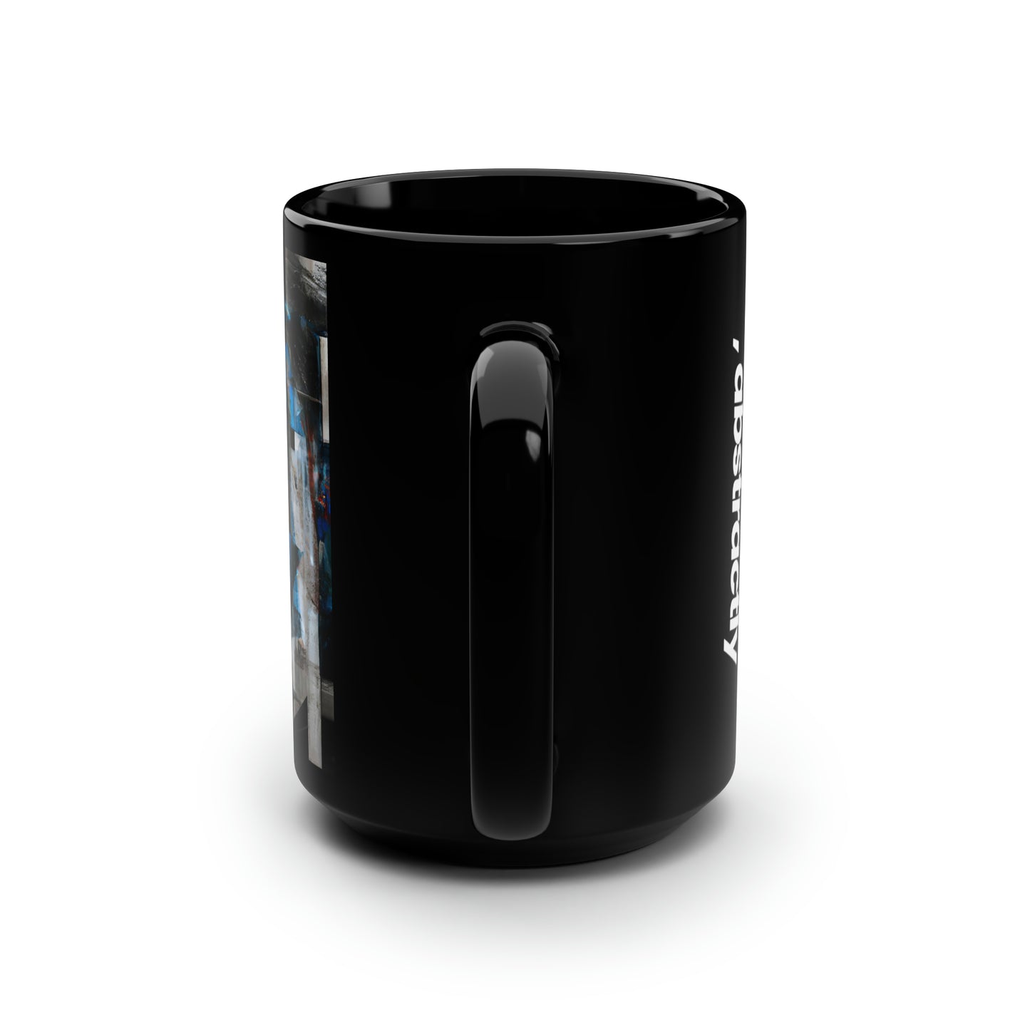 Rose Strauss - Gravity Force, Abstractly - Black Ceramic Mug 15oz