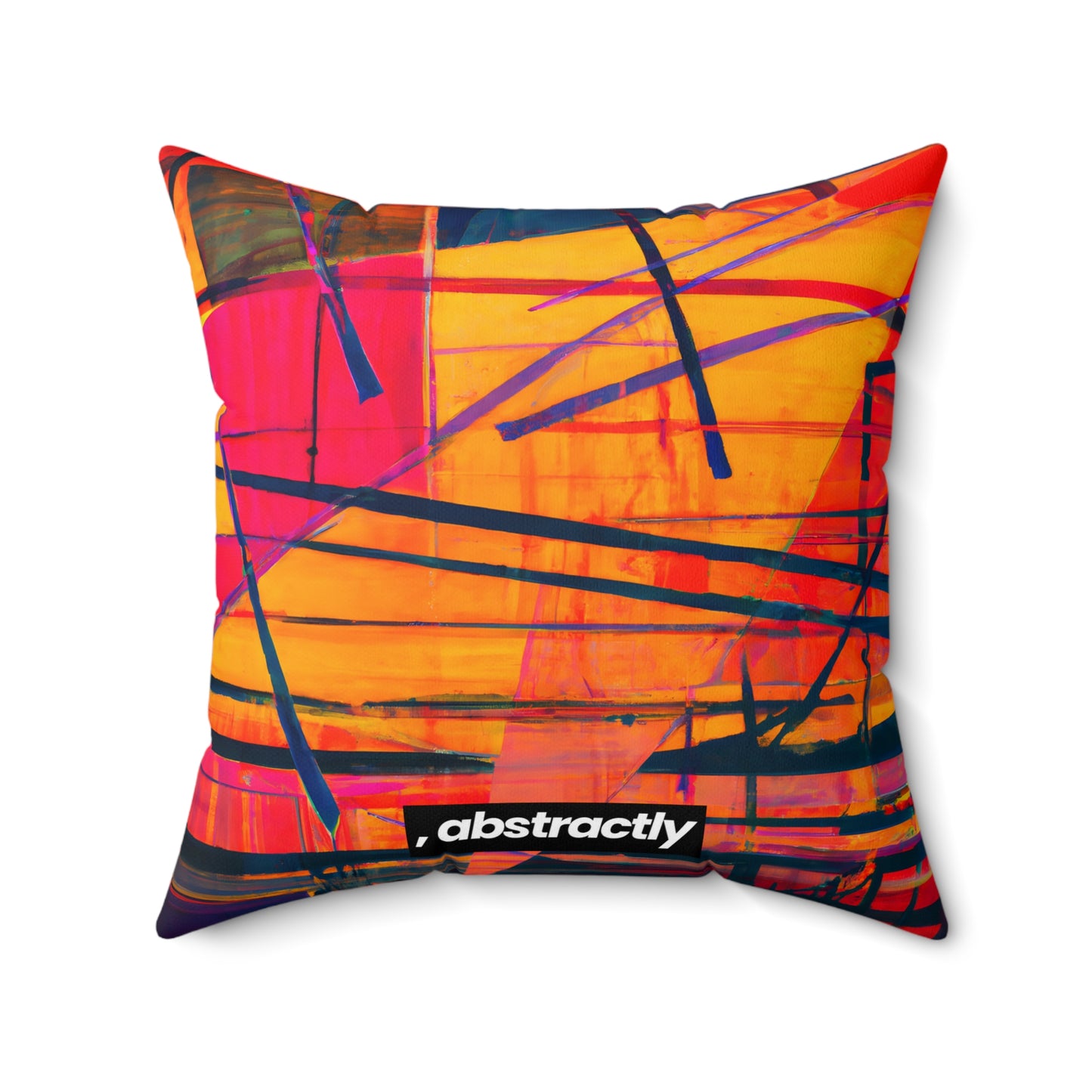 Alice Feldman - Electric Force, Abstractly - Faux Suede Throw Pillow