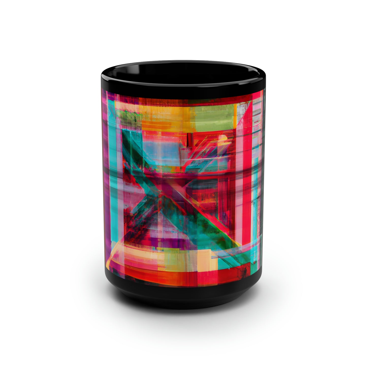 Mildred Hawking - Friction Force, Abstractly - Black Ceramic Mug 15oz