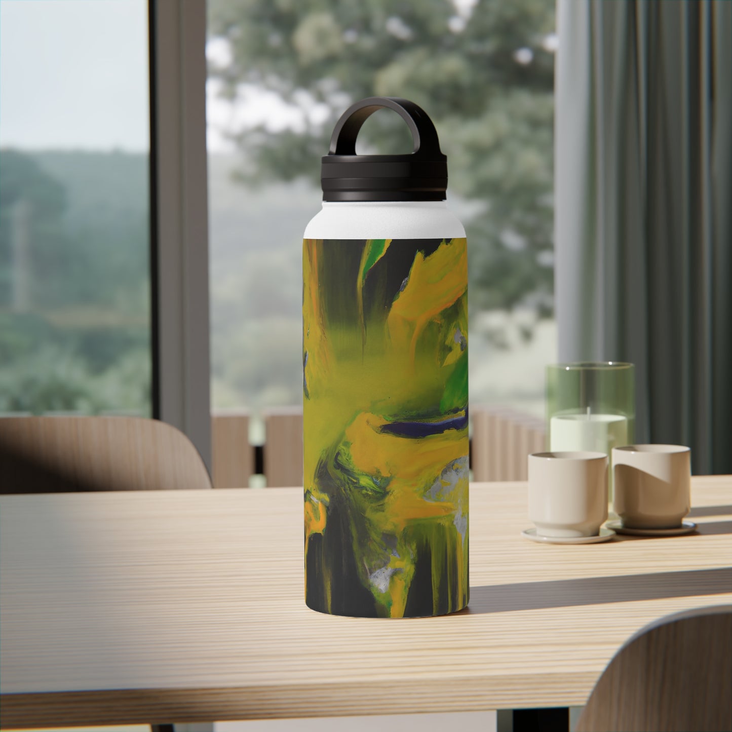 Quantum Crystalline Flux - Chemistry, Abstractly - Stainless Steel Water Bottle