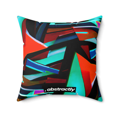 Betty Hawking - Friction Force, Abstractly - Faux Suede Throw Pillow