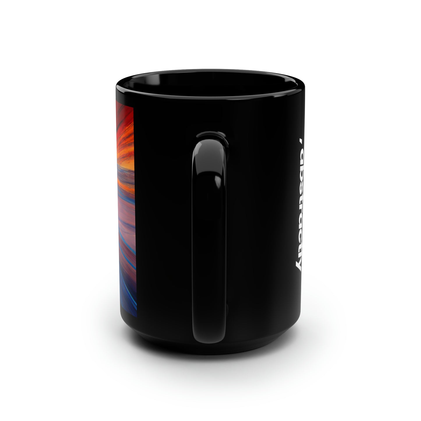 Sylvia Blackburn - Magnetic Force, Abstractly - Black Ceramic Mug 15oz