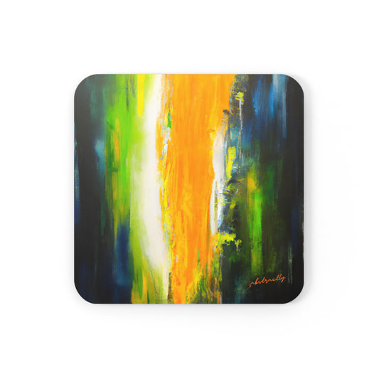 Aetherium Oxide - Fluorine, Abstractly - Corkwood Coaster Set of 4