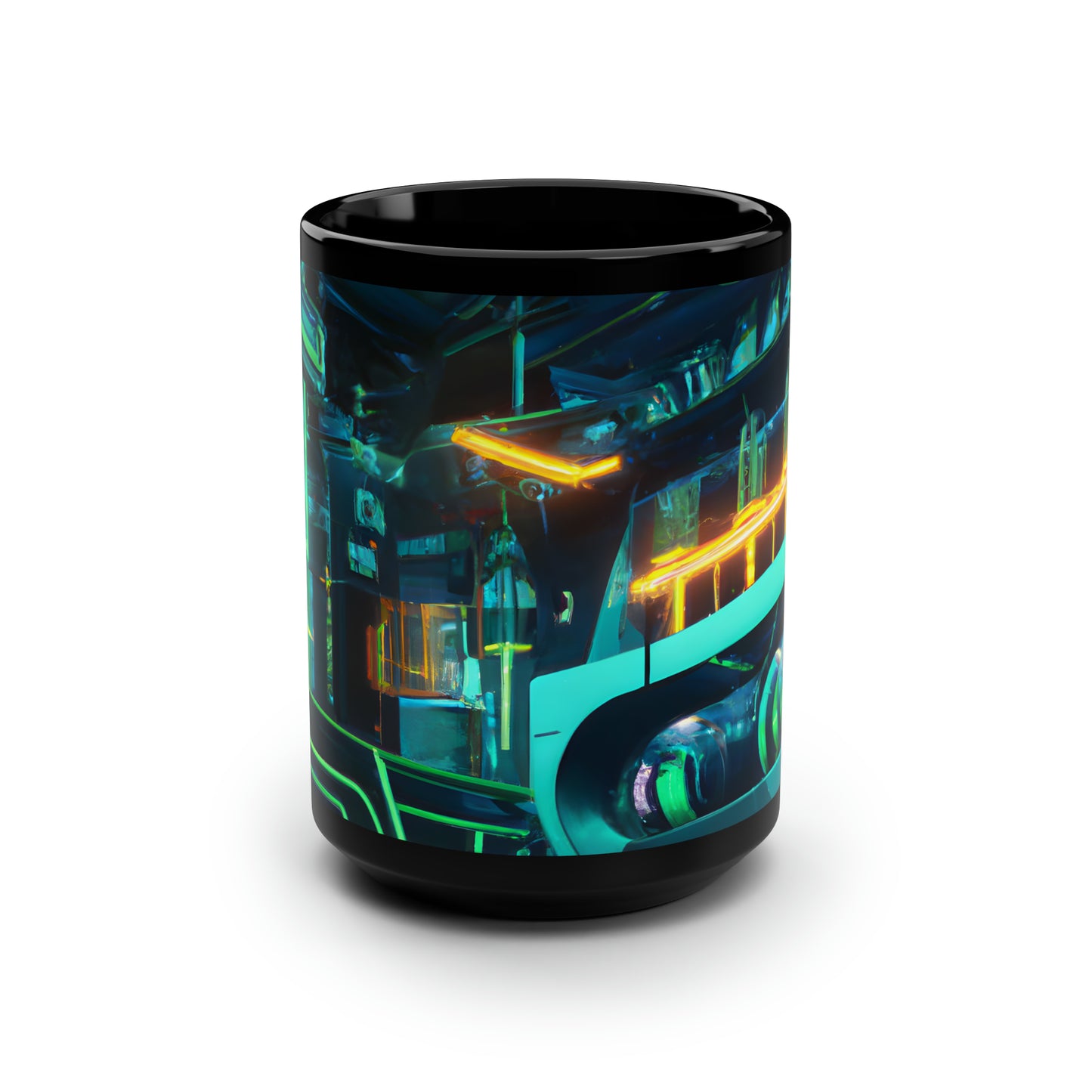 Vanguard Crest - Dividends, Abstractly - Black Ceramic Mug 15oz