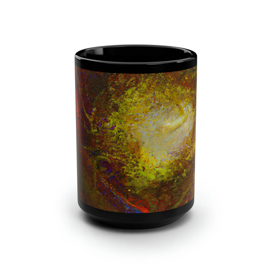 Halsteadium Hexane - Chemistry, Abstractly - Black Ceramic Mug 15oz