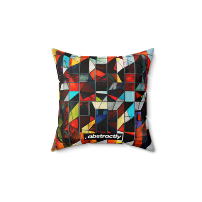 Maxine Cavanaugh - Friction Force, Abstractly - Faux Suede Throw Pillow