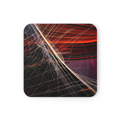 Amelia Sommerfield - Magnetic Force, Abstractly - Corkwood Coaster Set of 4