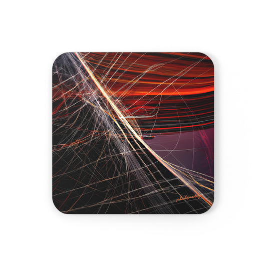 Amelia Sommerfield - Magnetic Force, Abstractly - Corkwood Coaster Set of 4