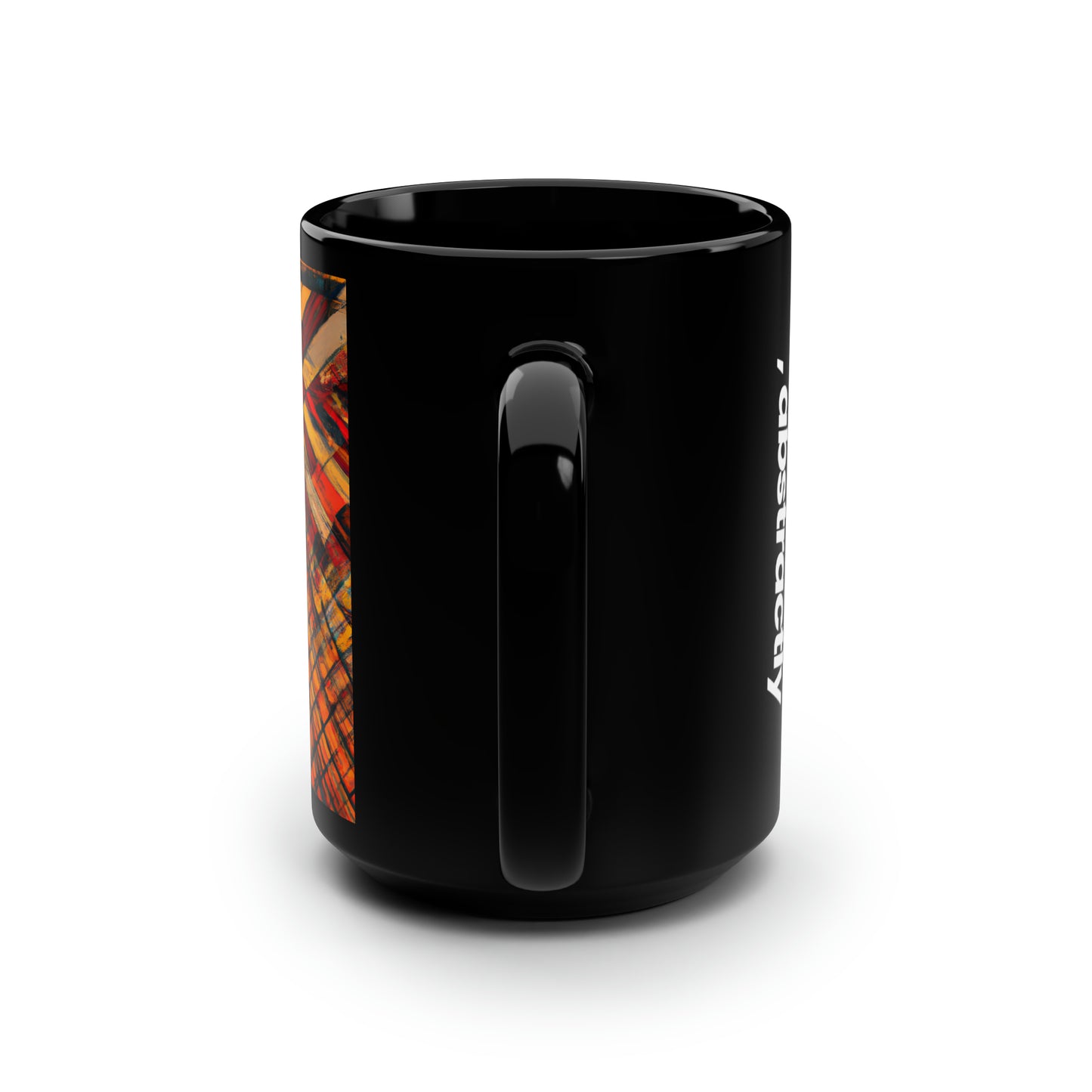 Milo Radcliffe - Strong Force, Abstractly - Black Ceramic Mug 15oz