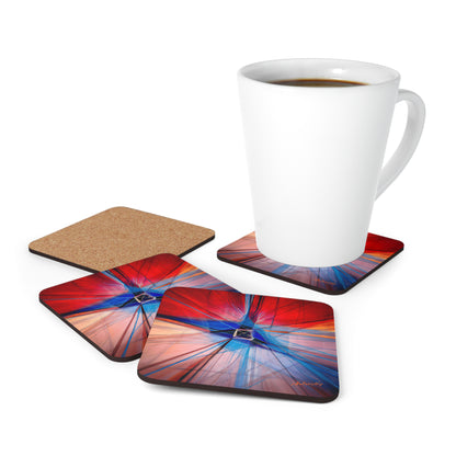 Sylvia Blackburn - Magnetic Force, Abstractly - Corkwood Coaster Set of 4