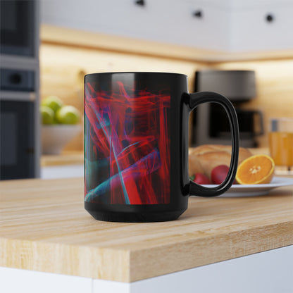 Maria Everton - Weak Force, Abstractly - Black Ceramic Mug 15oz