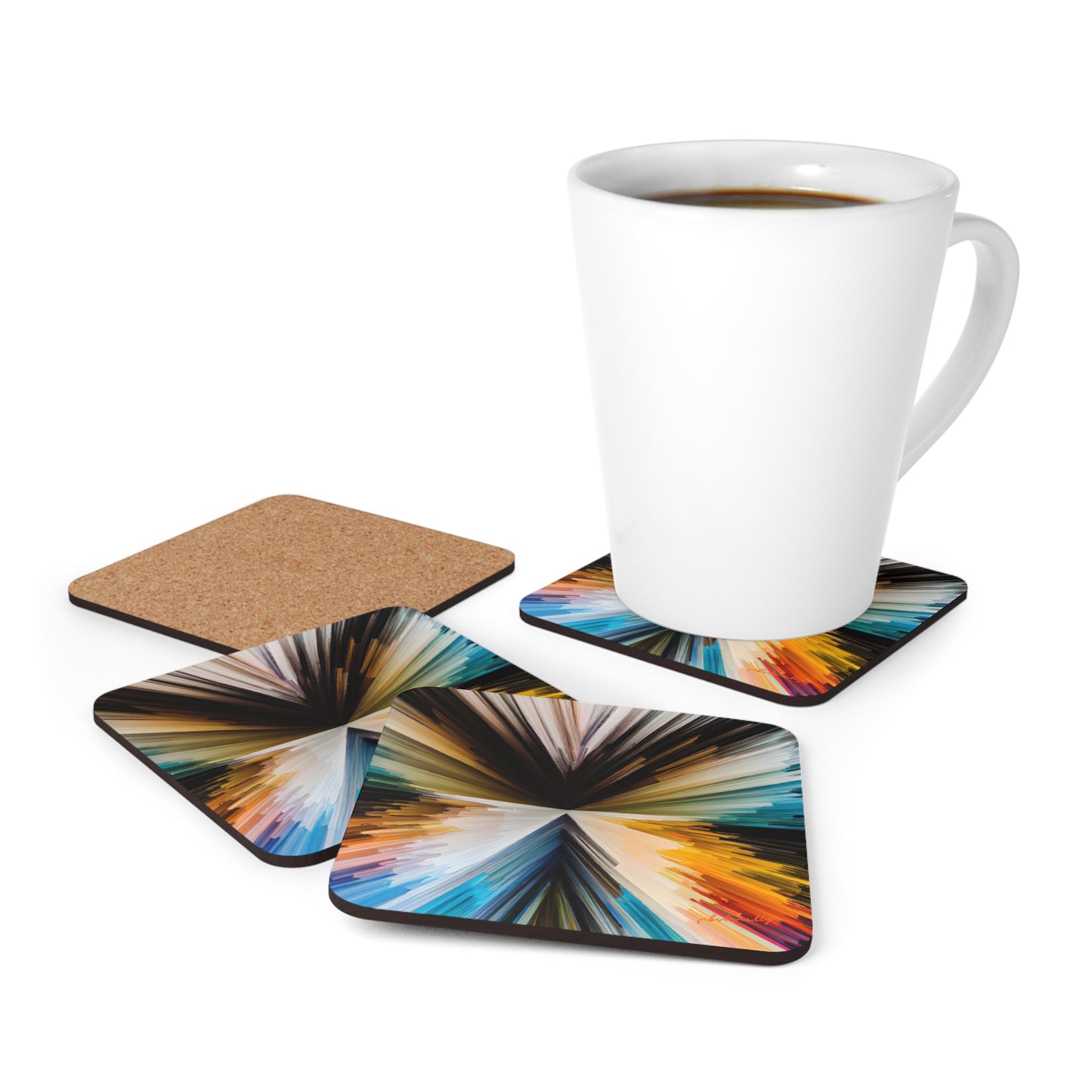 Iris Caldwell - Gravity Force, Abstractly - Corkwood Coaster Set of 4