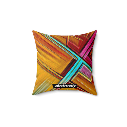 Marie Beckerman - Strong Force, Abstractly - Faux Suede Throw Pillow